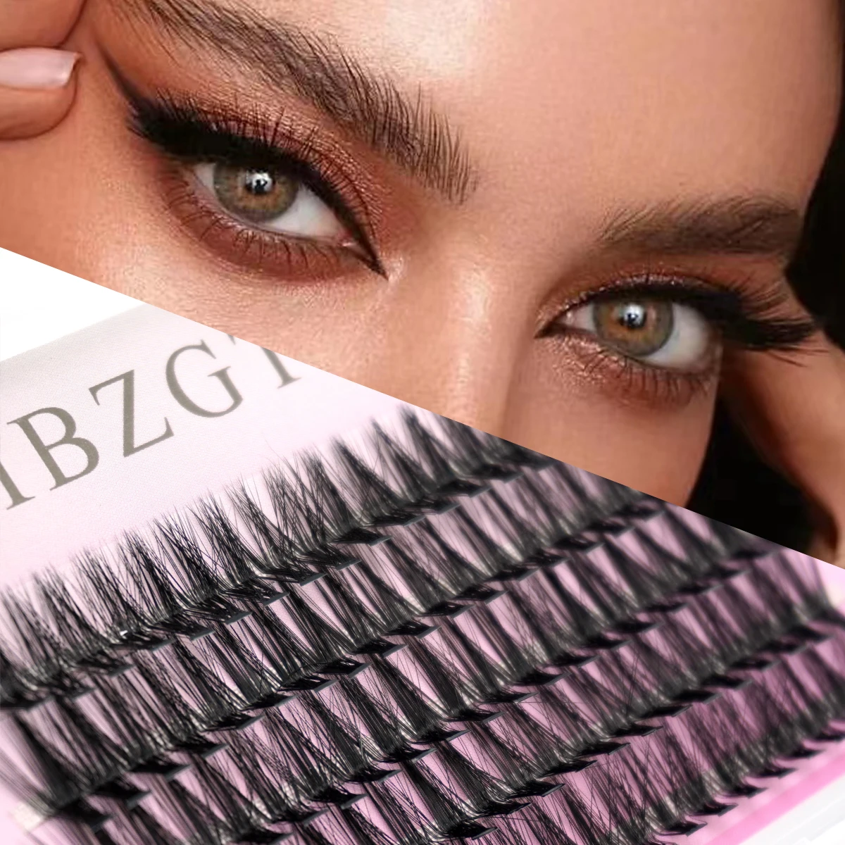 NEW 5 rows C/L Curl Super Cluster Eyelash Extension Natural Mink Eyelash Individual Segmented Lashes Makeup Tools Cilias Volume