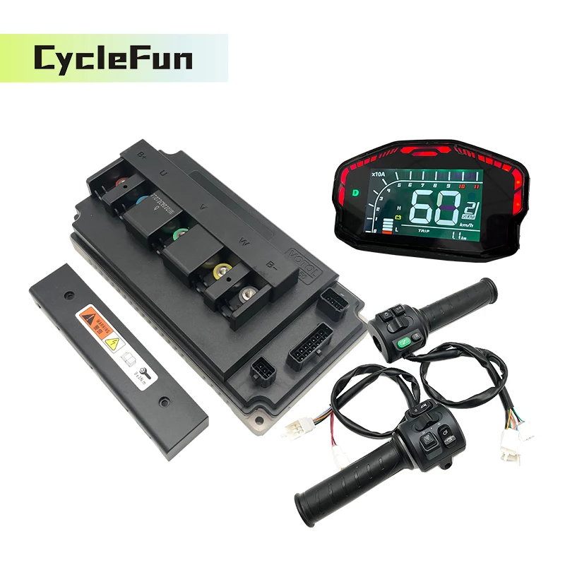 

VOTOL EM150S EM-150 Boost 275A FOC Sine Wave BLDC Controller With Throttle and DKD Display For QS 138 3KW 4KW Mid Drive Motor