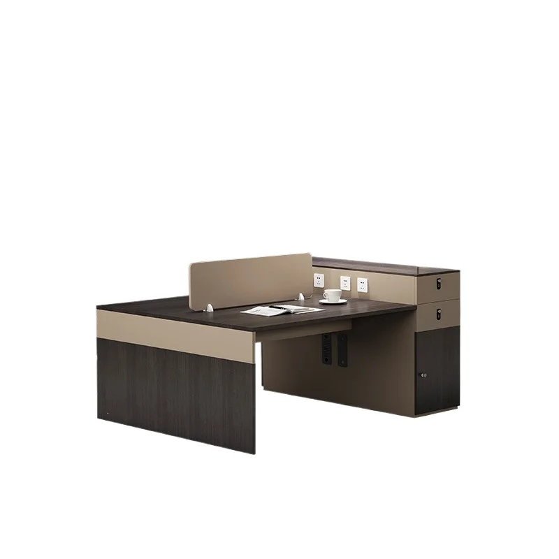 Public table and chair combination, simple and modern staff workstation table, two four or six people y