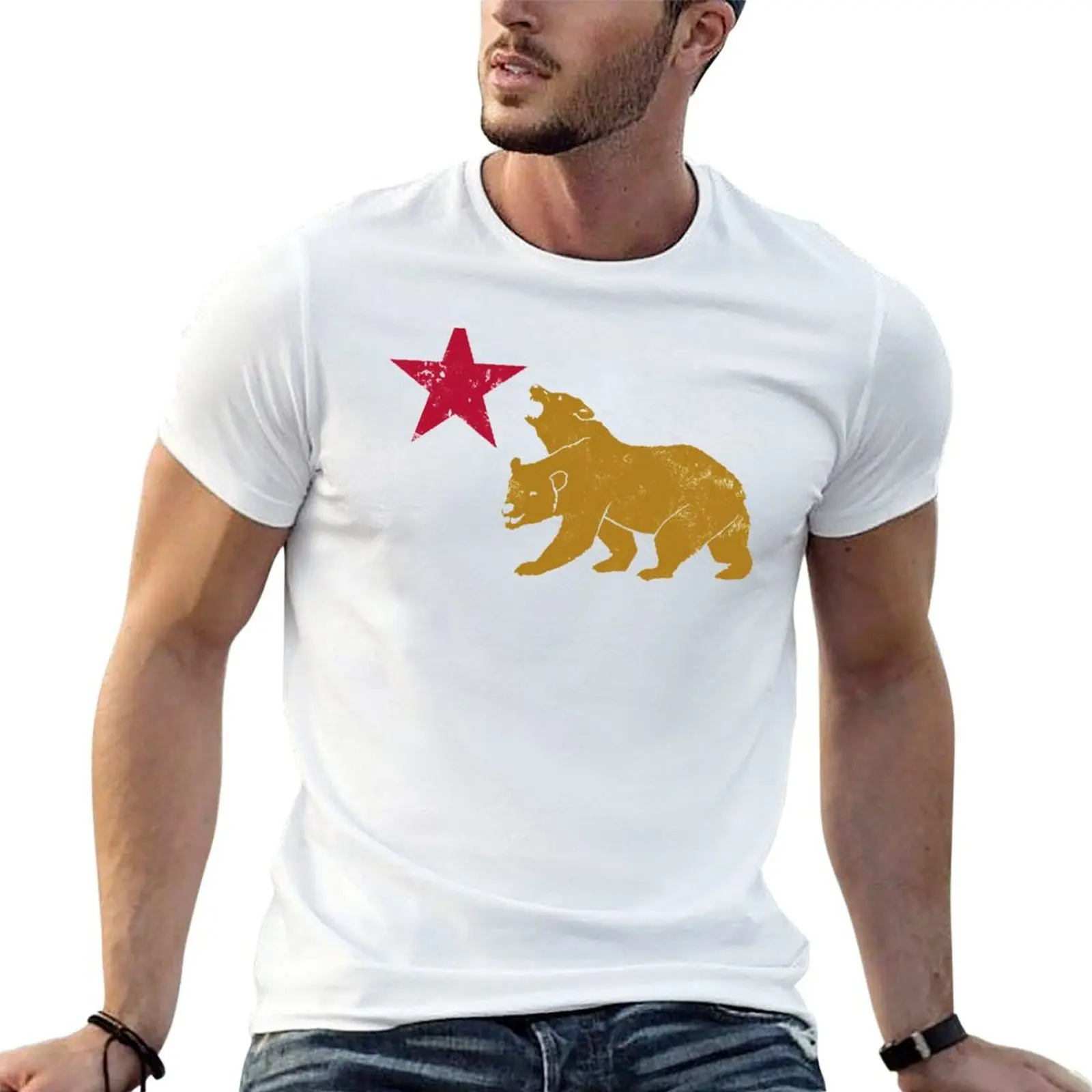 Camiseta NCR Bear, camisetas para hombre, camiseta esencial de algodón, camiseta de verano para hombre