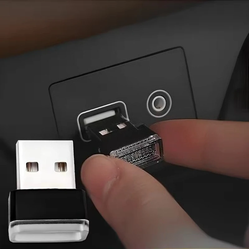 

Mini USB LED Atmosphere Lights Lamp Emergency Lighting Universal Portable Plug and Play Car Interior Accessories Decorative
