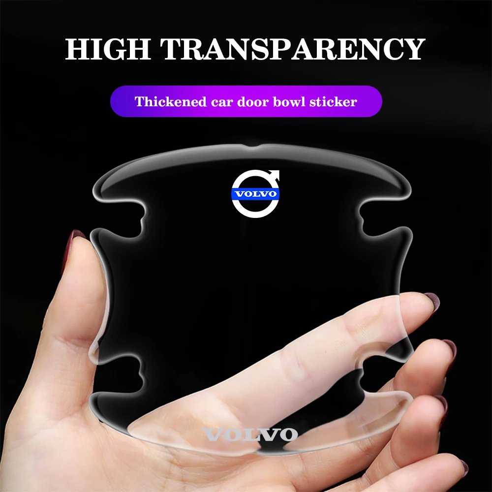 Transparent Protective Stickers For Car Door Handle Bowl Stickers Anti-scratch Protection For Volvo CX40 CX60 CX90 V60 V40 S60