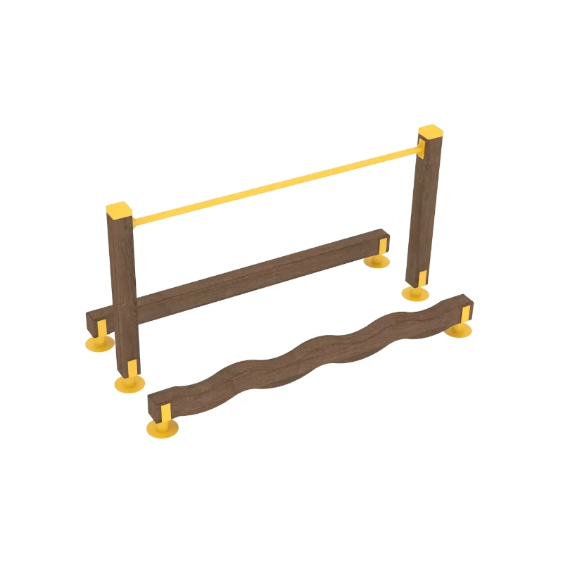 Durable steel and wood outdoor fitness sports equipment adult-friendly balance exercise equipment