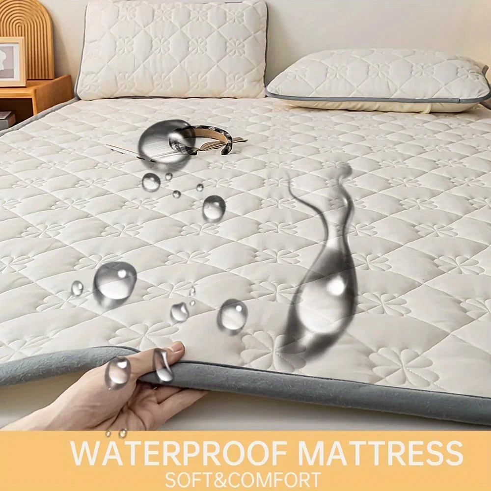 

3Pc Soft, Comfortable & Waterproof Mattress Protector. Foldable and Machine-Washable, Suitable for Guest Room Bedding Protection