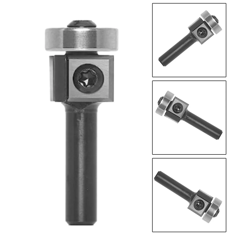 

Garden Tools Milling Cutter Bearing Router New Shank Double Silver Trim Router Bit With Bearing Flush Hard Alloy