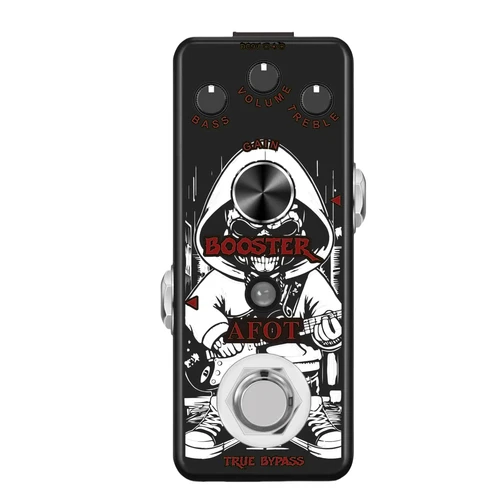 AFOT nuevo Mini Pedal de efecto de guitarra Booster Pedal de refuerzo de ganancia verdadera Pedal de refuerzo limpio para pedales de bajo de guitarra eléctrica True Bypass
