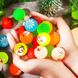 12/30PC 25mm Glow in The Dark Kids Christmas Party Favors Bouncy Ball Toys Birthday Gifts Souvenir Pinata Filler Carnival Prizes