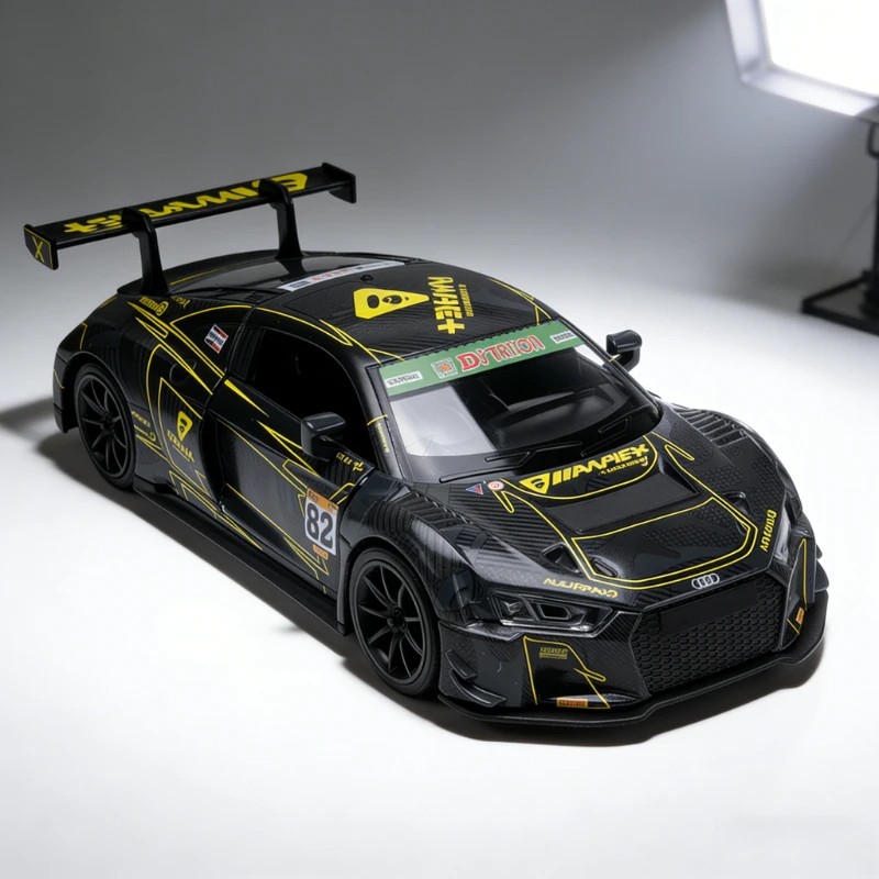 

Модель автомобиля из сплава 1:32 R8LMSGT3 Trend Latte, креативное оригинальное украшение, детская игрушка