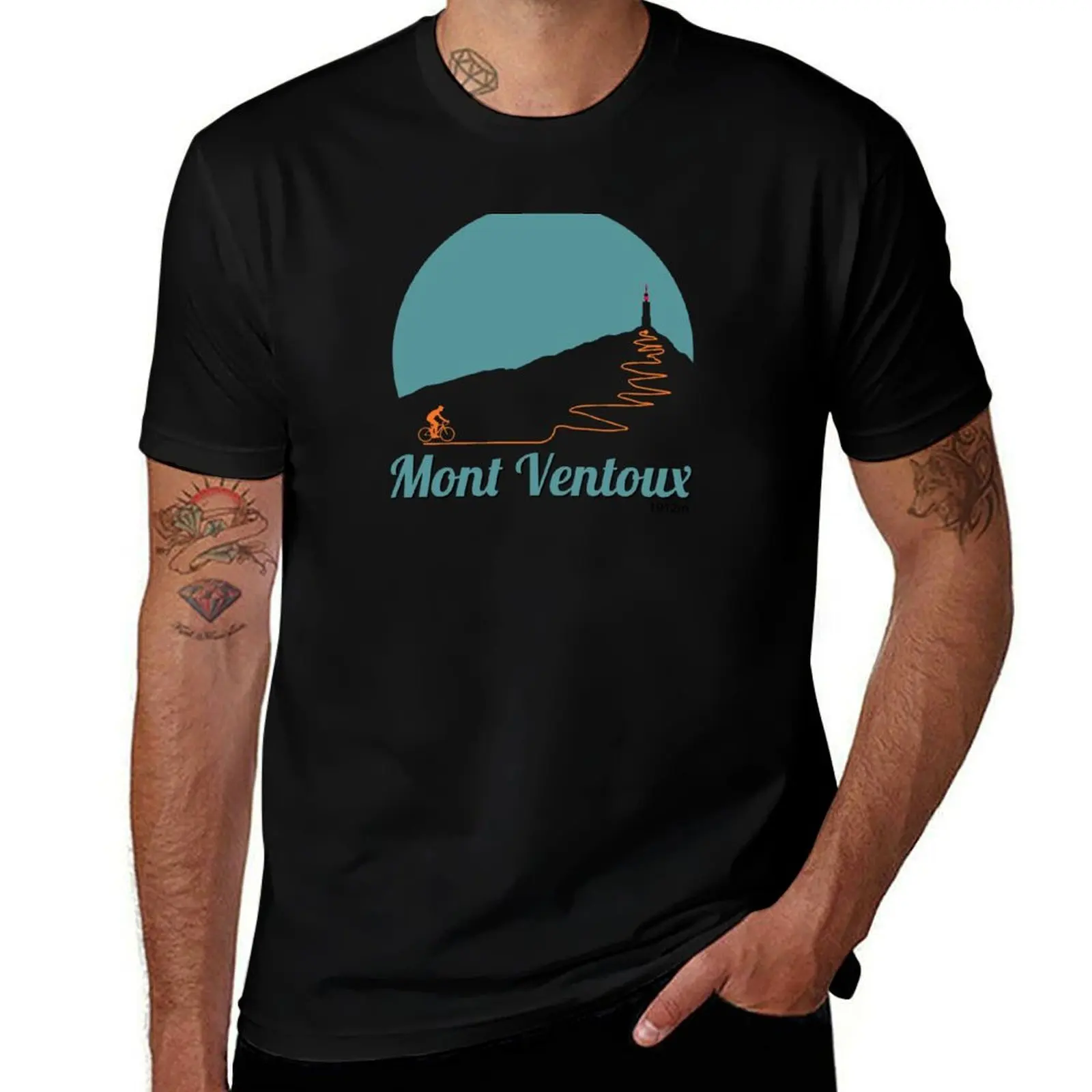 Mont Ventoux Circular Artwork T-Shirt Holiday Lightweight T-Shirt