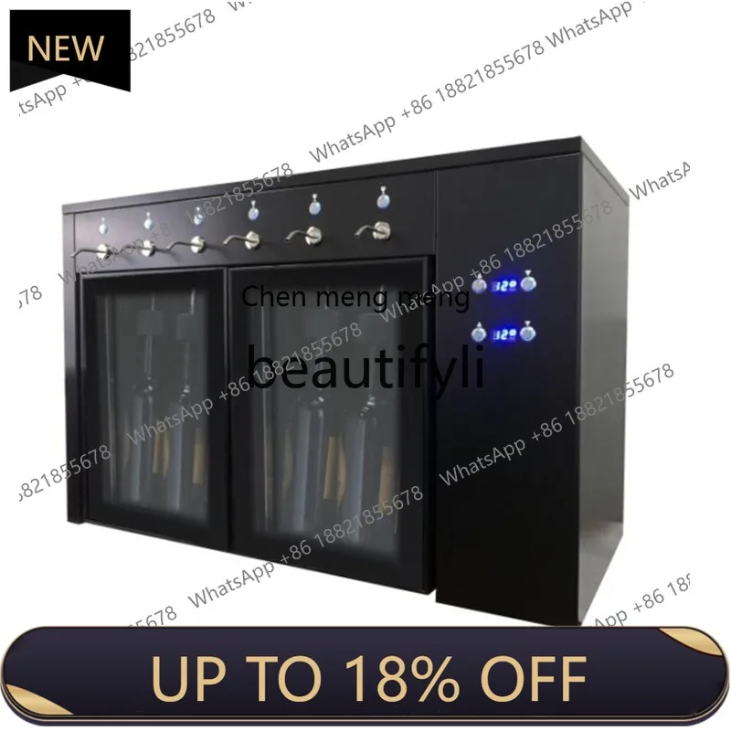 ตู้แช่ไวน์แดงแบบกำหนดเอง Z189 พร้อมระบบทำความเย็นด้วยไนโตรเจนสำหรับ 6 ขวด