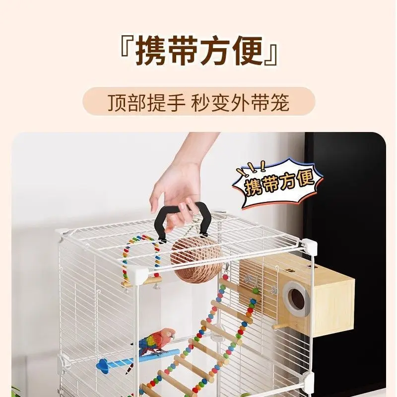 Luxury villa bird cage large budgie cage for home use Peony Xuanfeng Thrush, FOR: L-Large
