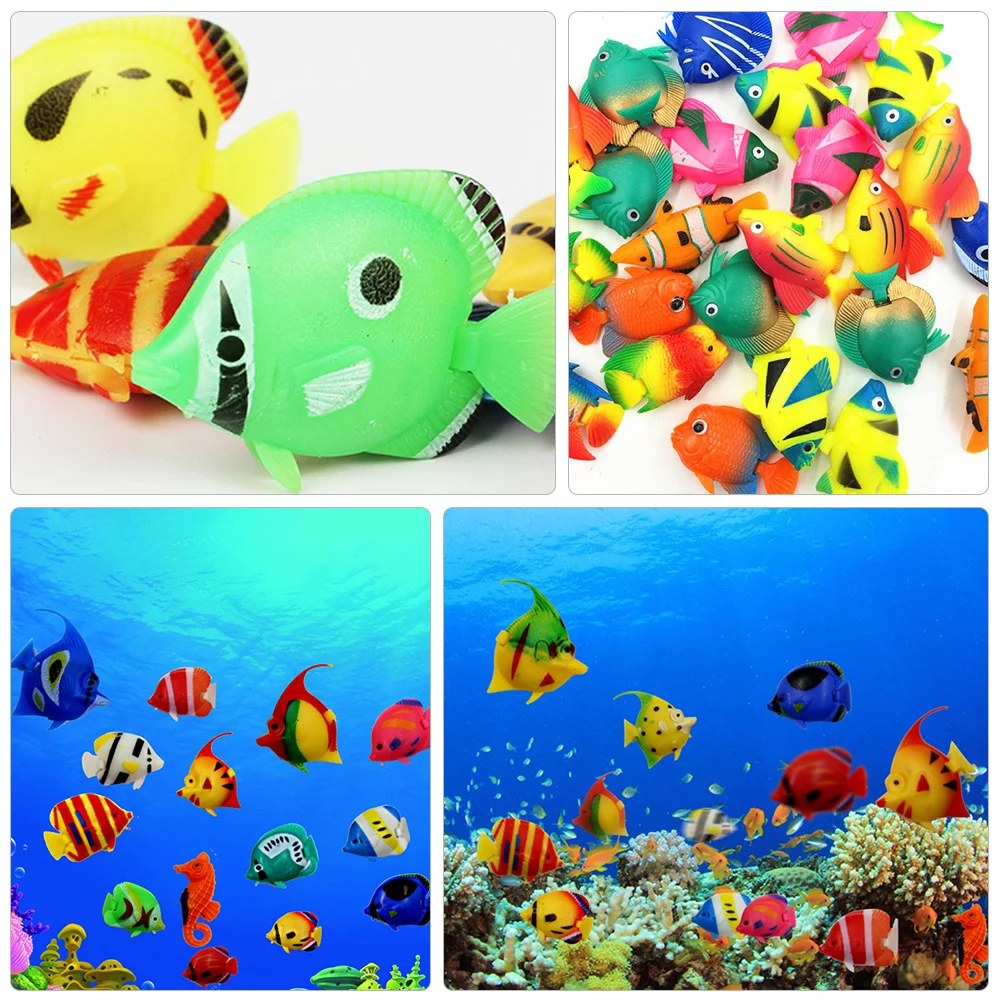 

25 pcs Decor Mini Lifelike Aquarium Ornament Plastic Toys For Tank Plastic Fish Fish Kids Pretend Play