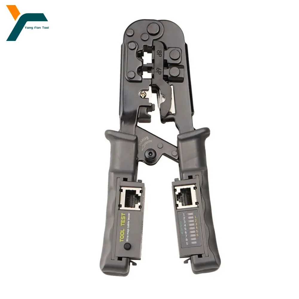 

2 In 1 Network LAN Cable Plier Tester 4P 8P 6P RJ45 RJ12 RJ11 Single Wired Multi-wired Cable Crimping Stripping Cutting Tool