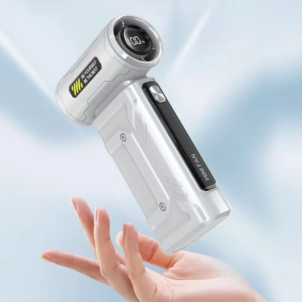 LED Display Mini Turbo Jet Fan 100 Gears Speed Adjustable Rechargeable Electric Air Duster High Speed Low Noise