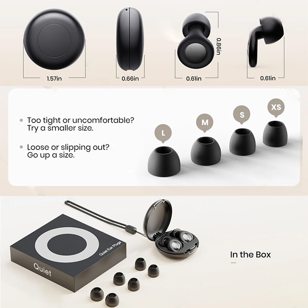 Bouchons d'oreilles en Silicone pour le sommeil, suppression du bruit, insonorisés, réduit les disturbances, bouchons d'oreilles à boucle de qualité