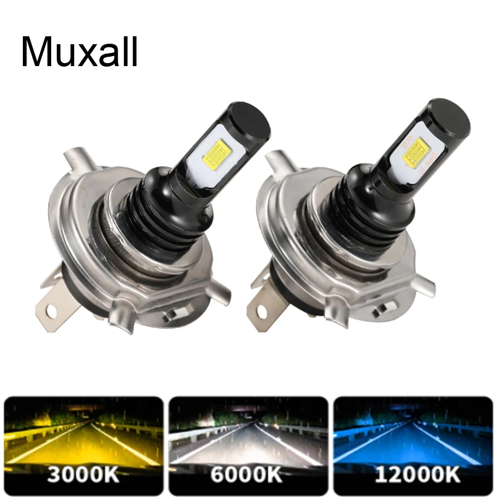 2Pcs 20000Lms H4 H7 LED Car Headlight H11 H8 H9 H10 H1 H3 Car Fog Light Bulbs 9005 9006 Auto Driving Running Lamps 55W 12V 24V