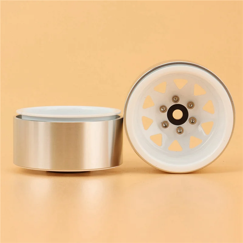 

B87B-8PCS Deep Dish 1.9 Metal Beadlock Wheel Hub Rim For 1/10 RC Crawler Axial SCX10 90046 Traxxas TRX4 RC4WD D90,5