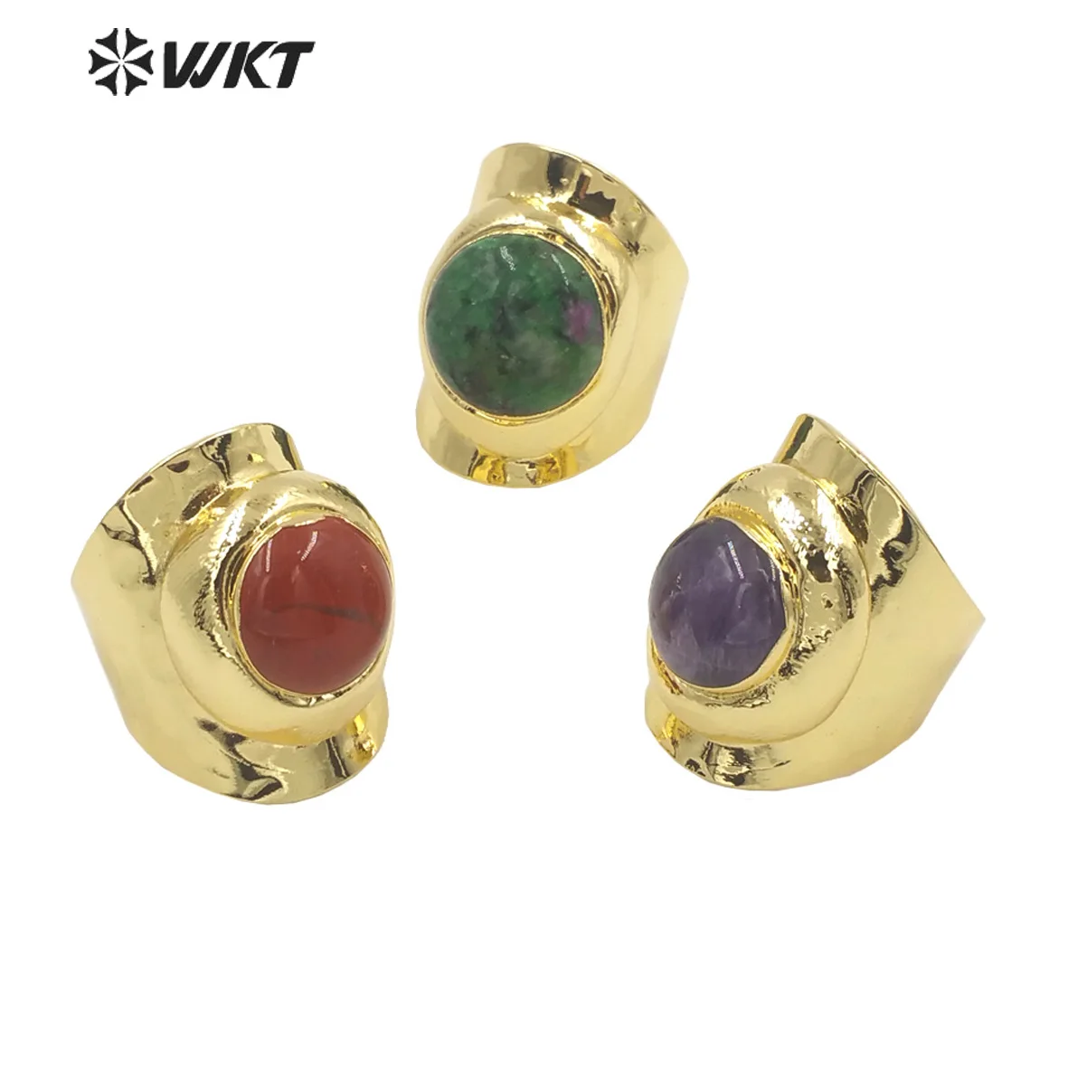 

WT-R441 WKT 2023 Hot style gemstone attractive women wedding gift birthday gift ring gold-plate ring hot adjustable INS