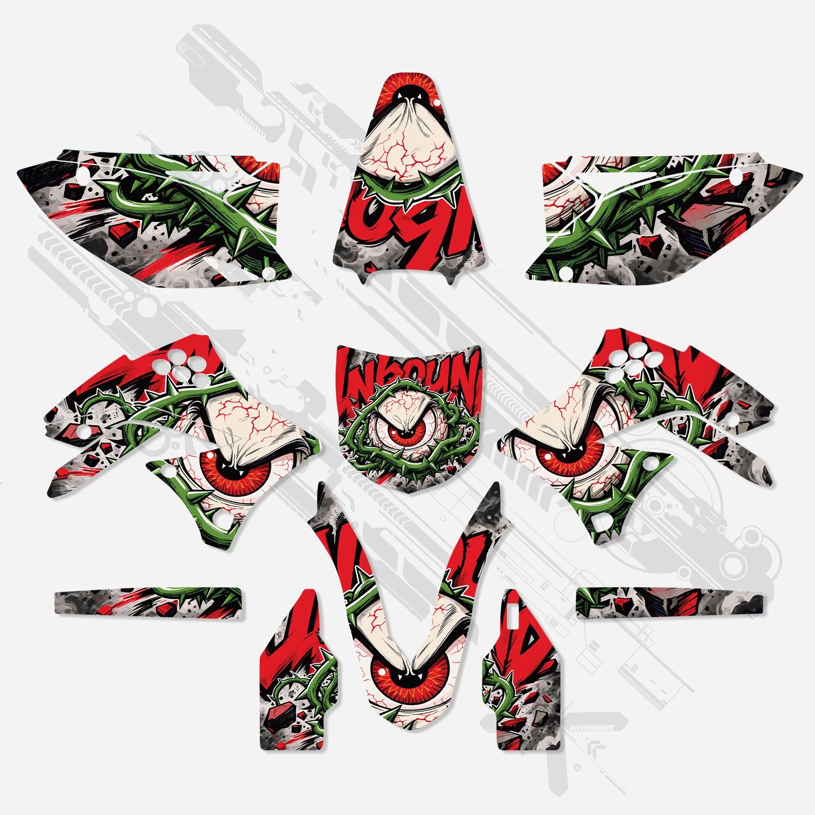 NICECNC For Kawasaki KX450F KXF 450 KX 450F 2009 2010 2011 Motorcycle Graphics Background Decals Sticker Kit Customize