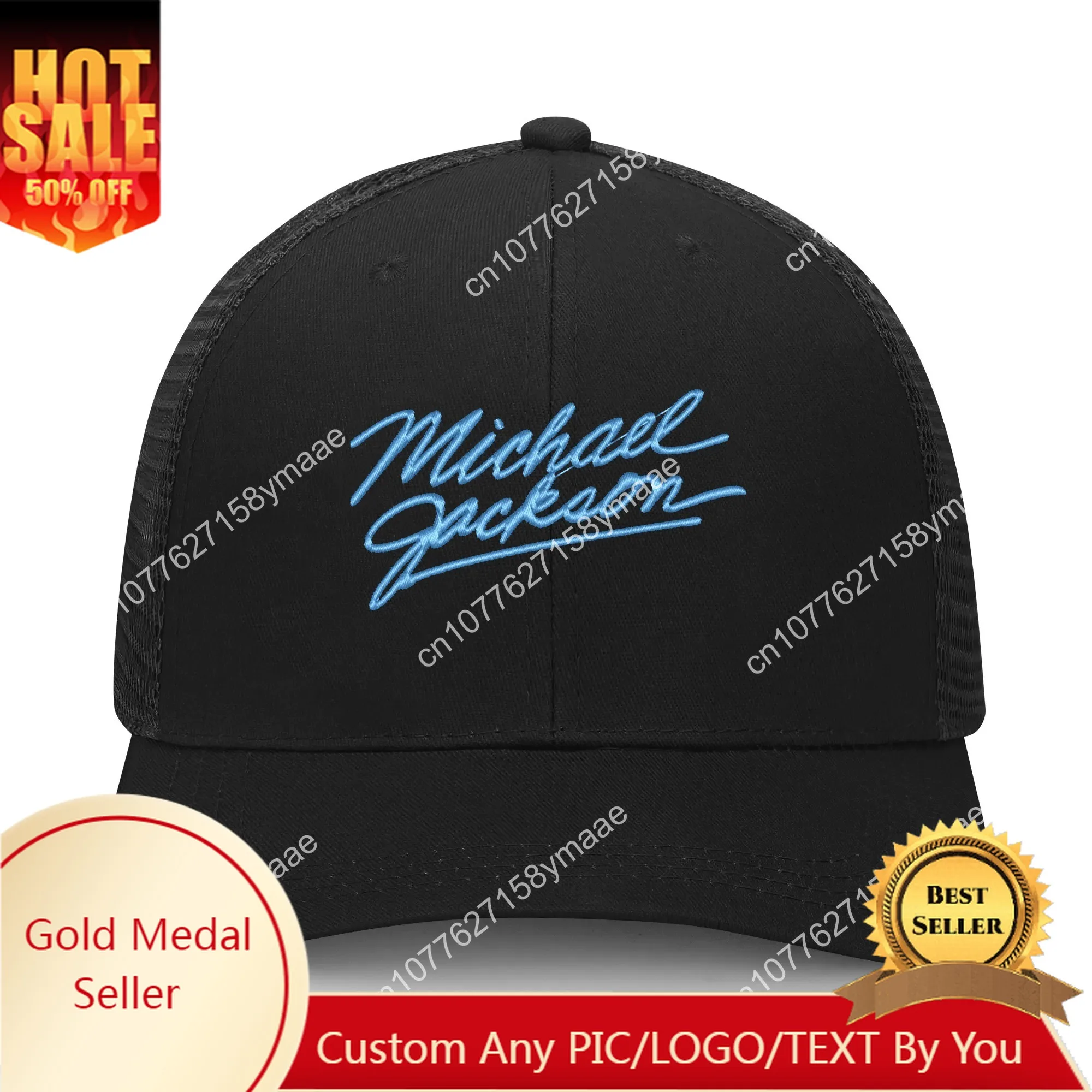 Michael Jackson Dancer Embroidery Hat Mens Womens Sports Baseball Hat Hip Hop Breathable Summer Headwear Custom Made Caps Logo