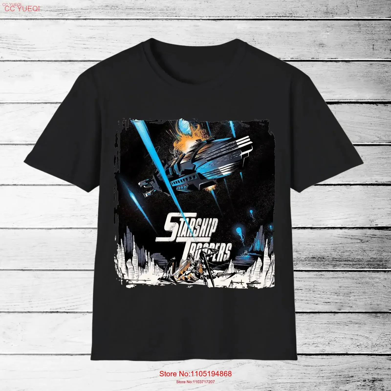 

Рубашка с фильмом Starship Troopers Softstyle T винтажный стильный топ для повседневной носки дышащий универсальный растянутый унисекс