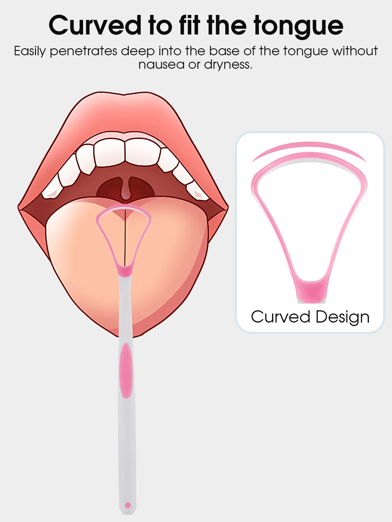 Tongue Scraper, Tongue Coating Cleaner, Tongue Scraper To Eliminate Bad Breath, Thick and White Tongue Coating, Oral Care