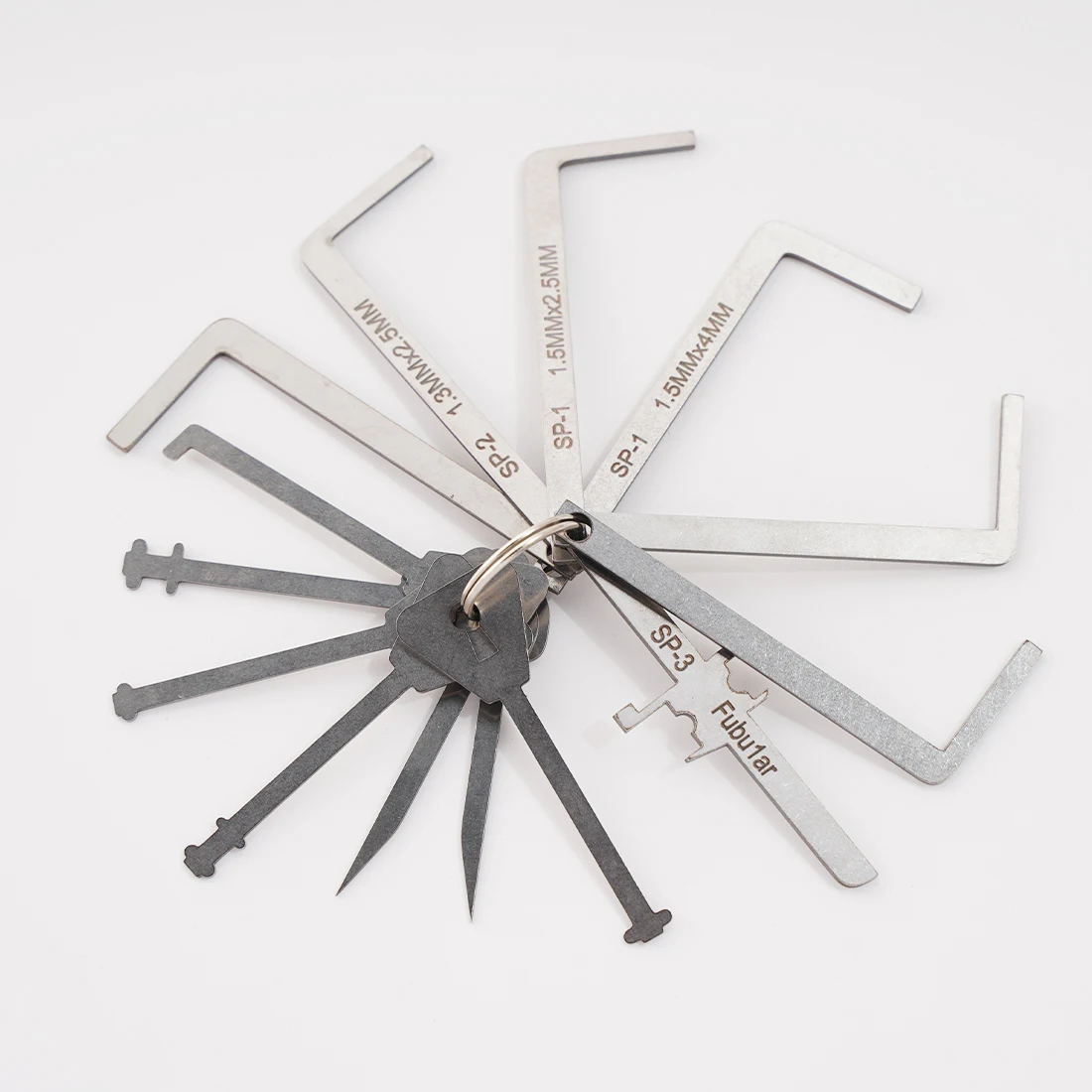 Juego de ganzúas de acero inoxidable 14 en 1: herramientas de derivación profesionales para cerrajeros y acceso de emergencia