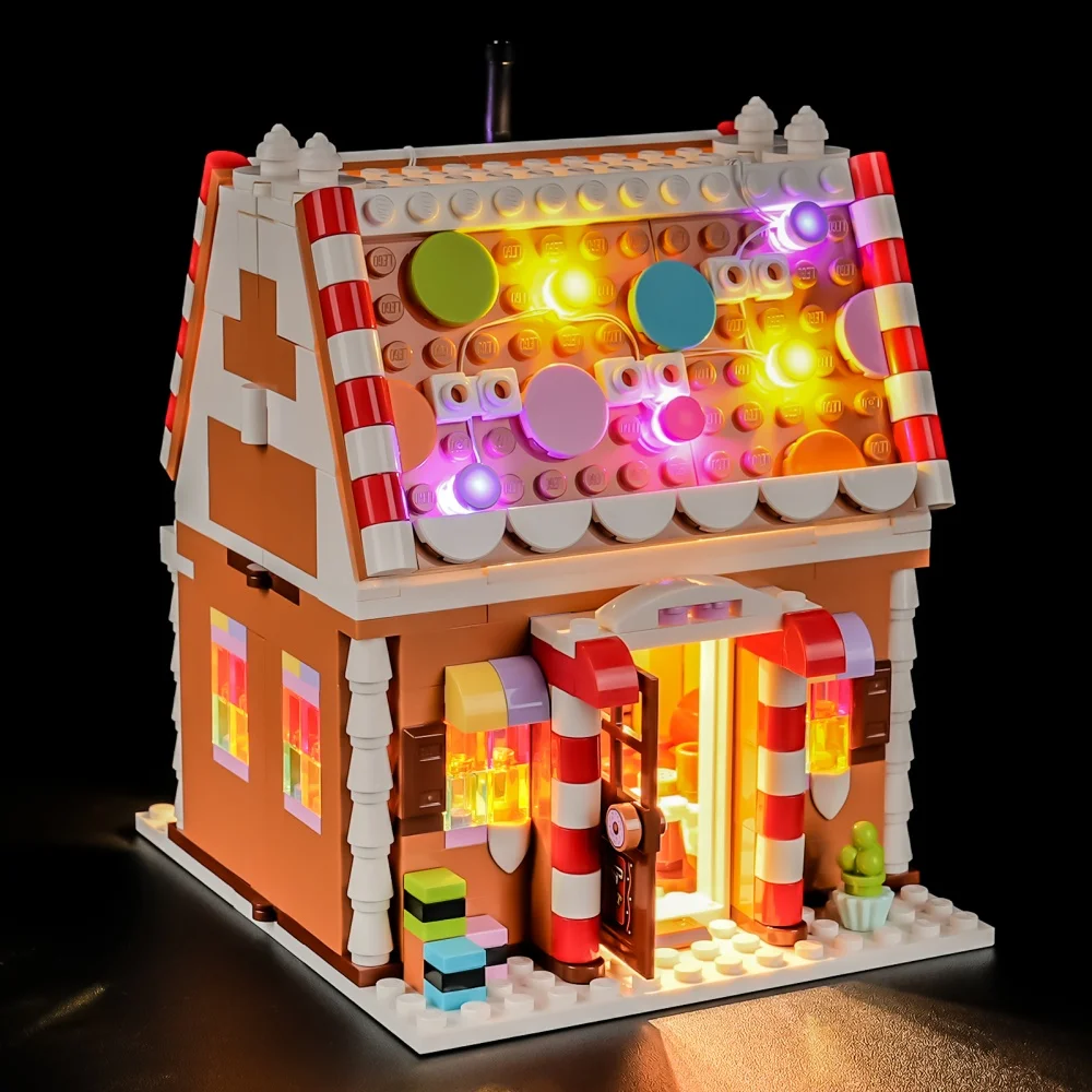 Lighting Set For LEGO Festive Gingerbread House 40809 Not Include Building Block (Only Led Light Kit)