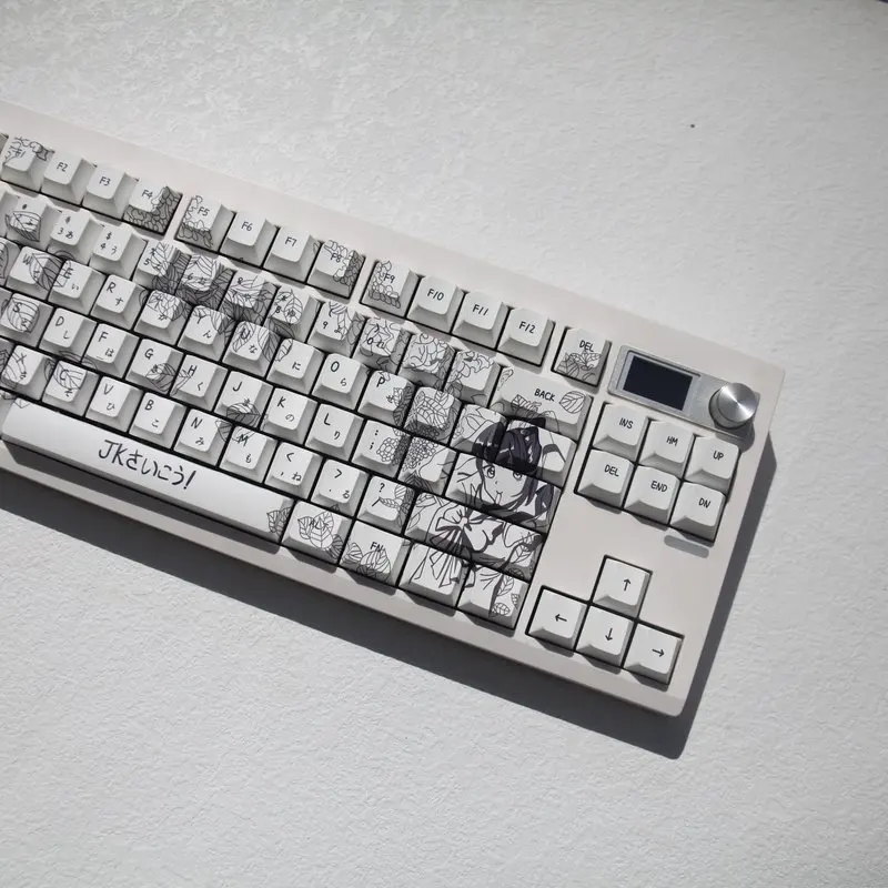 Jk Little Girl Keycap غطاء لوحة المفاتيح الميكانيكية عملية التسامي الحراري التكيف 60/68/75/87/98/104/108