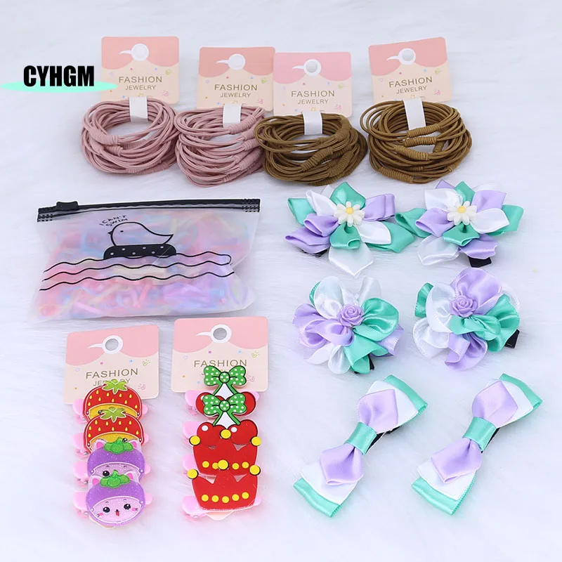 

New Fashion flower Headdress set rubber hairpins women's hairclip Elastic hair band girls hair accessories for women K01-8