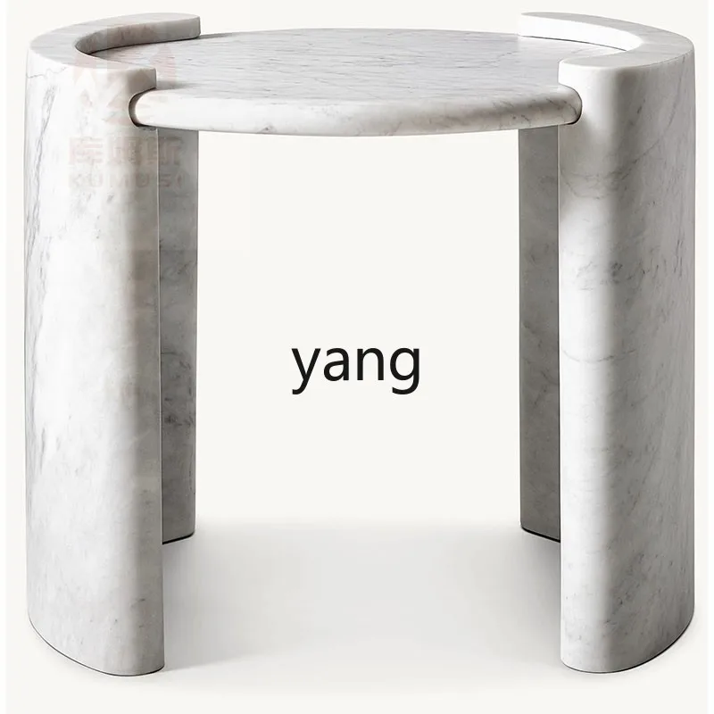 

LTT natural marble edge few living room home light luxury high-end sofa side table