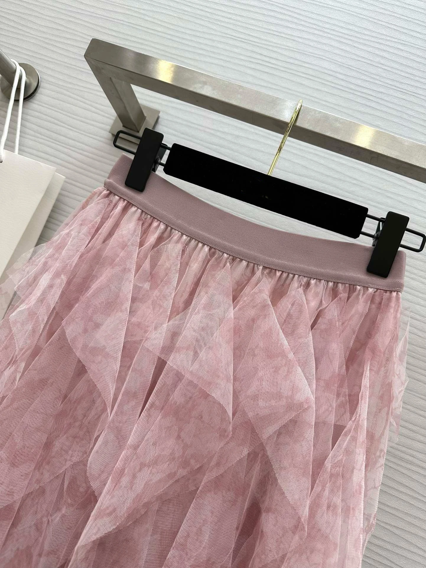 EVACANDIS High Quality Floral Printing Pink Midi Skirts Women New A-Line Pleated Sweet Elegant Chic Casual Fairycore Office Lady