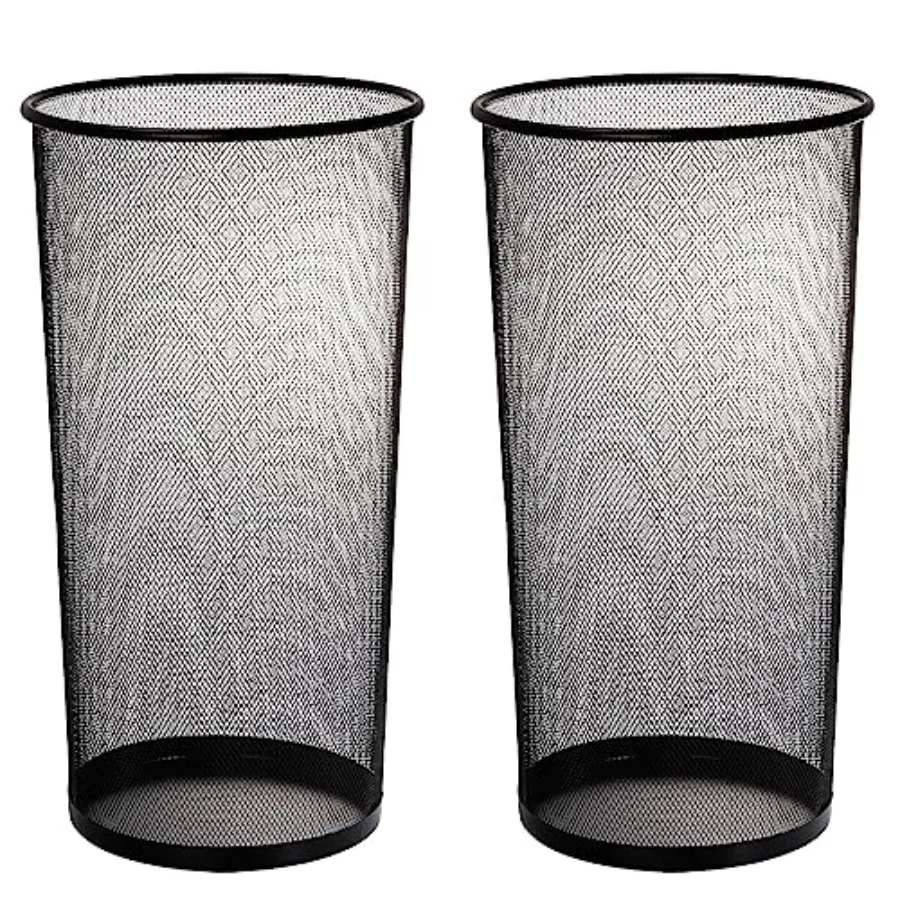 

2 Pack Large Umbrella Holder, 10.5x20 Inch Metal Mesh Umbrella Stand, Freestanding Bucket for Umbrellas, Canes, Walking Sticks,