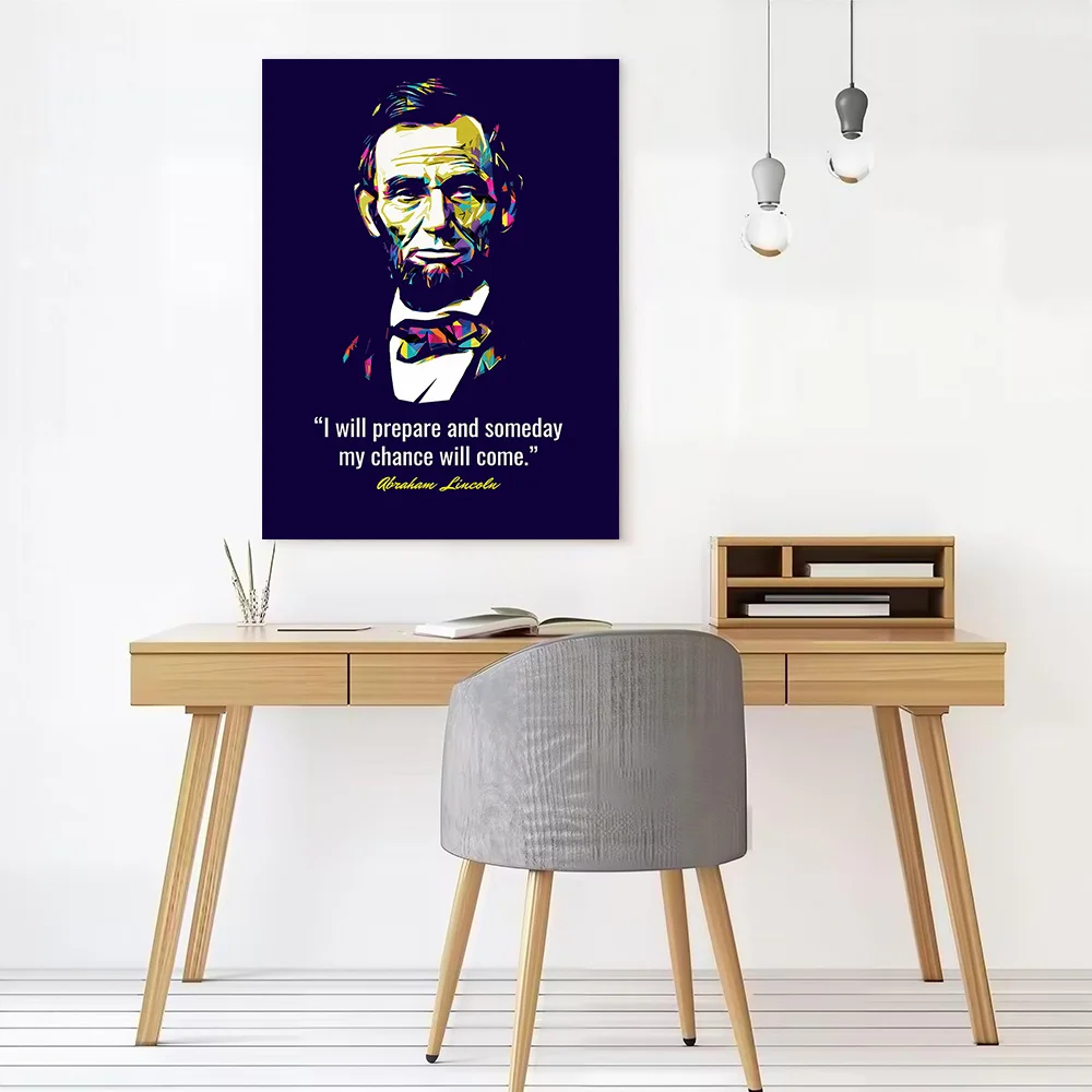 Abraham Lincoln Quotes Printed Canvas Wall Art Customizable Paintings Poster Perfect Gift for Home Decor Living Room Painting