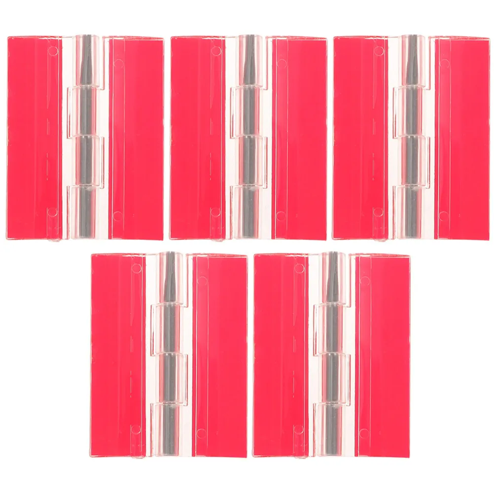 5Pcs Self-Adhesive Acrylic Hinges Transparent Adjustable Sturdy Corrosion Resistant Piano Cabinet Box Hinges Hinge Replacement
