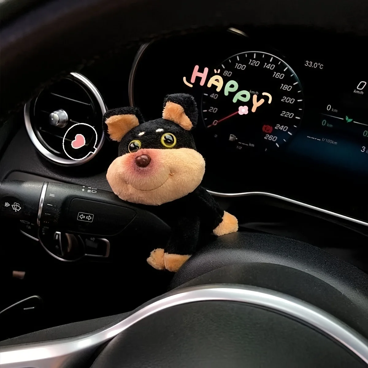 Car card dog, creative gear and turn signal wiper decorations, along with easy and fun interior decorations, just like a little