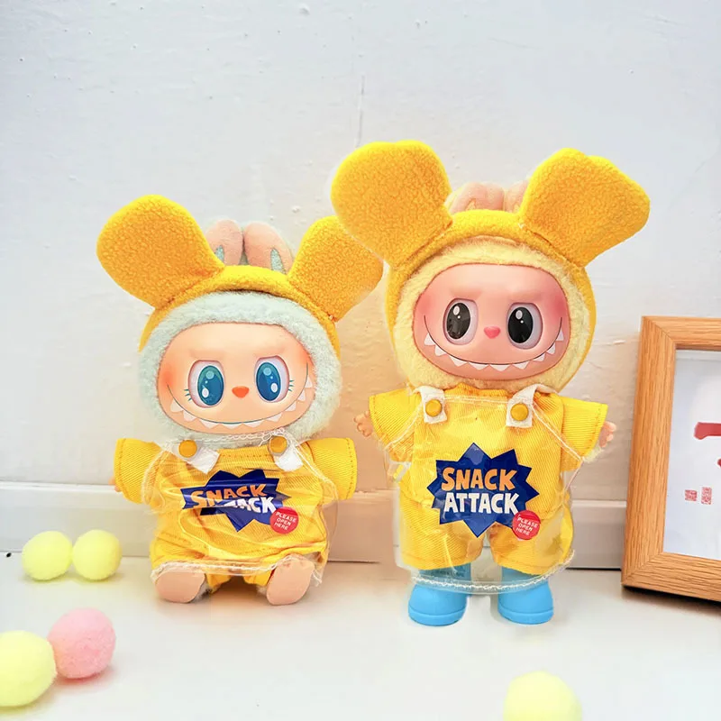 

Sunshine Retail Outfit for Labubu Keychain 1.0 2.0 3.0 Generation Vinyl Figure Cute Hanging Decor Changeable Costume