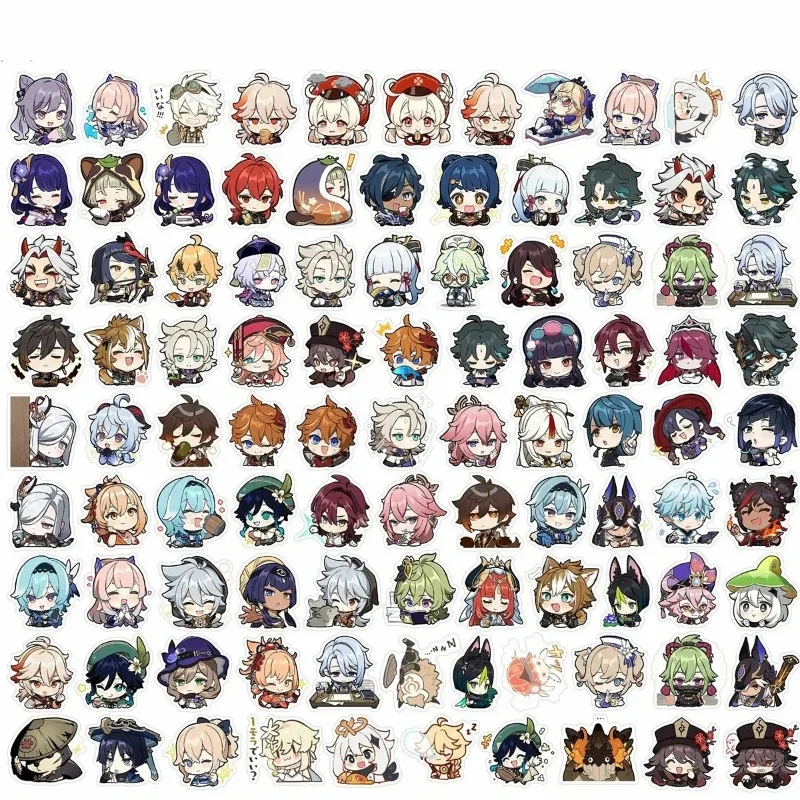 100 Stück zufällige Genshin Impact Acryl Patch DIY Tasche Schmuck Handwerk Zubehör für Schlüsselanhänger Brosche Handyhülle Anime 2 cm Ornament – Detail 2