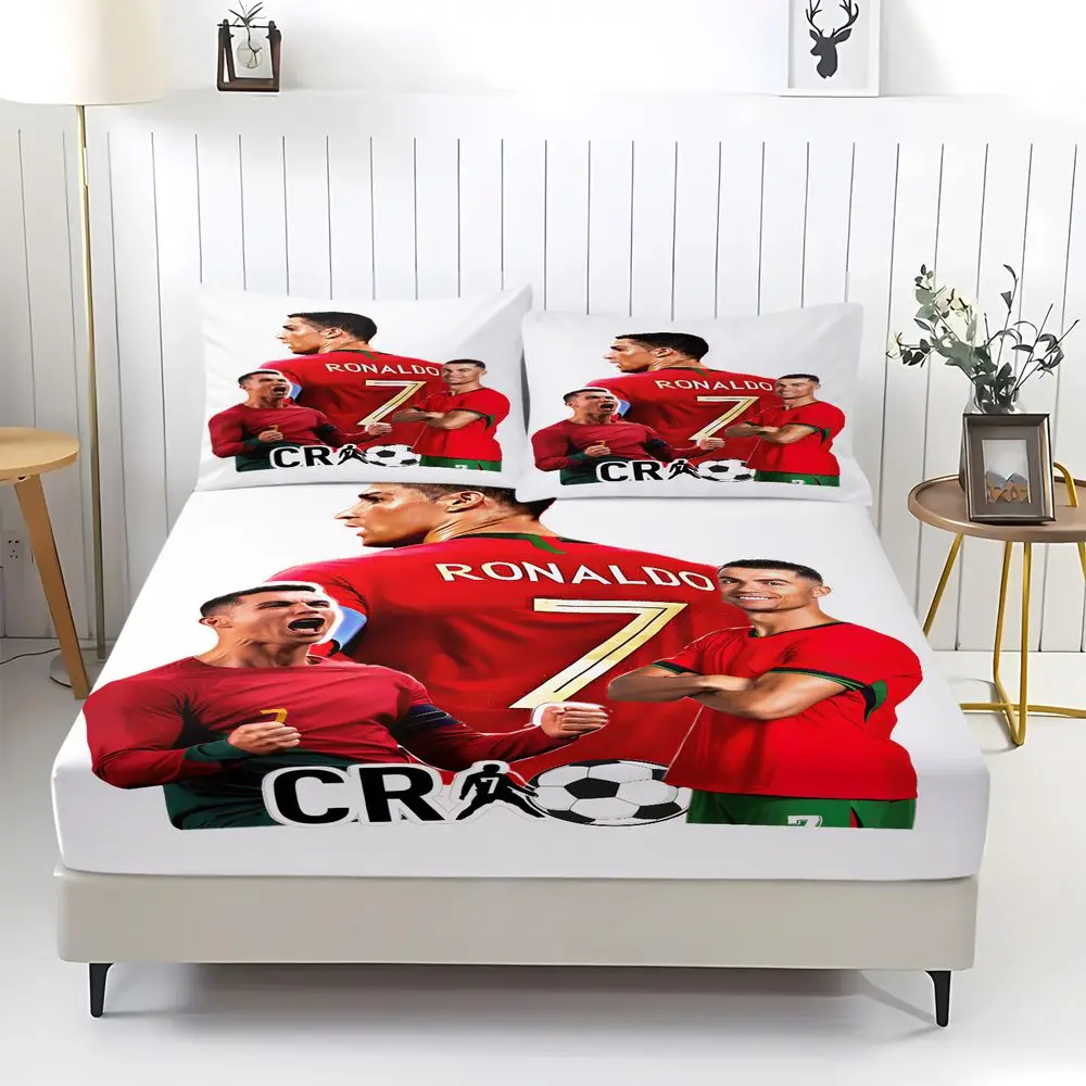 Digital Print Fitted Sheet Set Bed Sheet Set Soft Breathable Bedding Set for Dorm Home Decor Elastic Deep Pocket