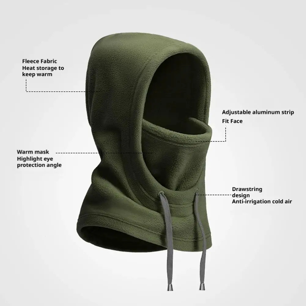 Gorro cálido de invierno con máscara y calentador de cuello pasamontañas 3 en 1 a prueba de viento para hombres y mujeres ciclismo protección contra el clima frío