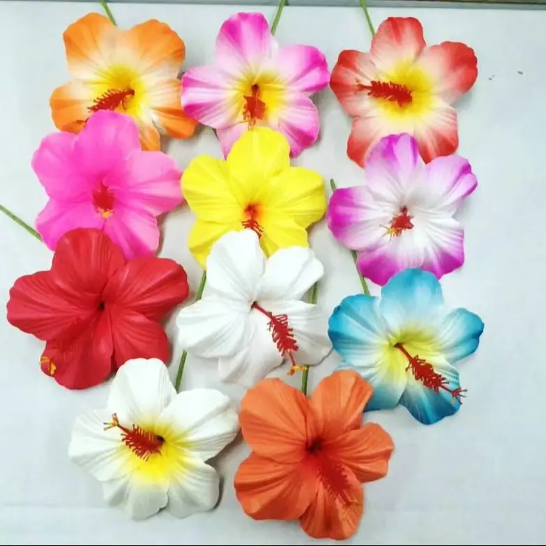 

Free Shipping 110 pcs/lot F1157 11 Colors 8 CM Foam Hibiscus Hair Pick Women Hair Accessories Hawaii Tropical Flower Wholesale