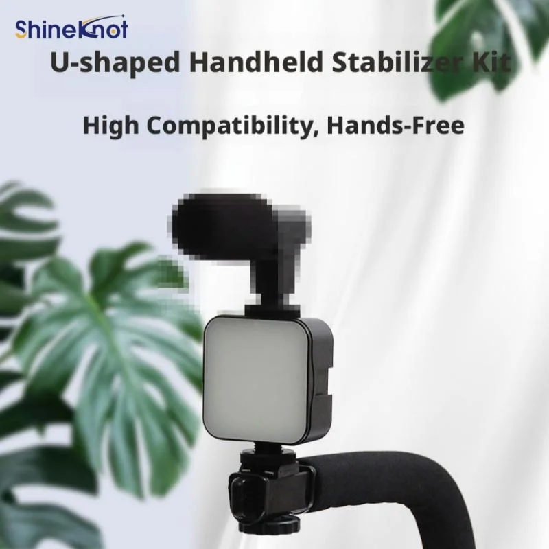 SHINEKNOT U-Shaped Handheld Anti Shake Stabilizer Fill Lamp Set Led High Brightness Mobile Phone Camera Universal Shooting Light