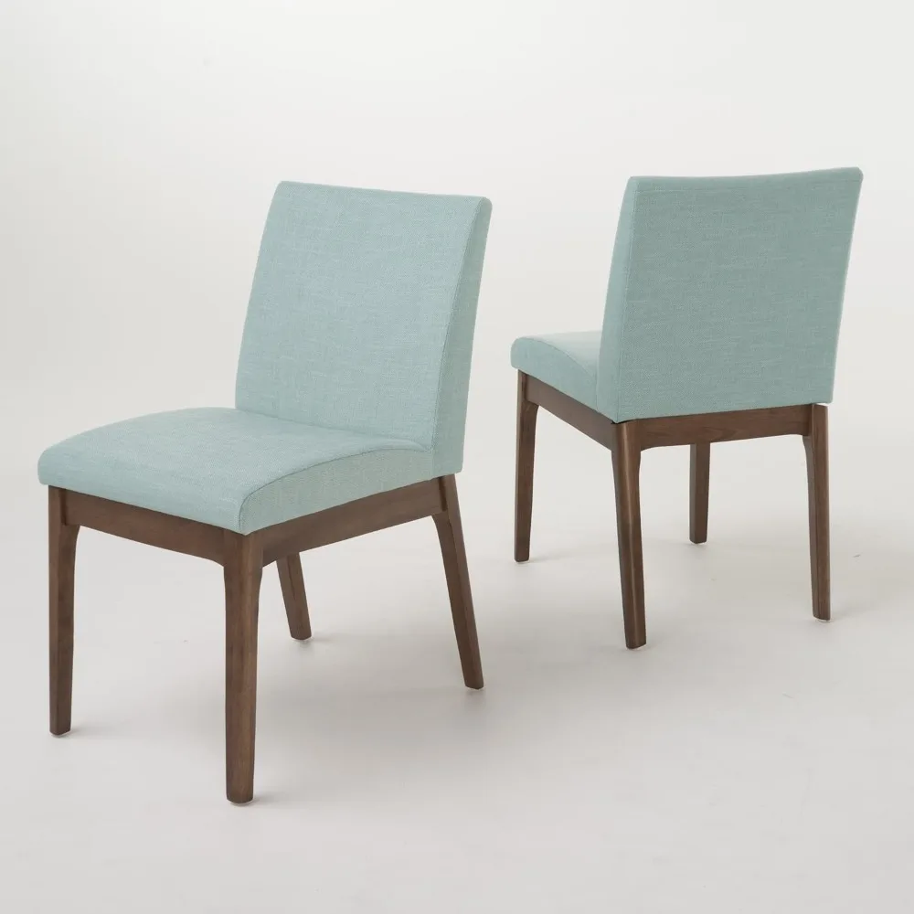 

Kwame Fabric / Walnut Finish Dining Chairs, 2-Pcs Set