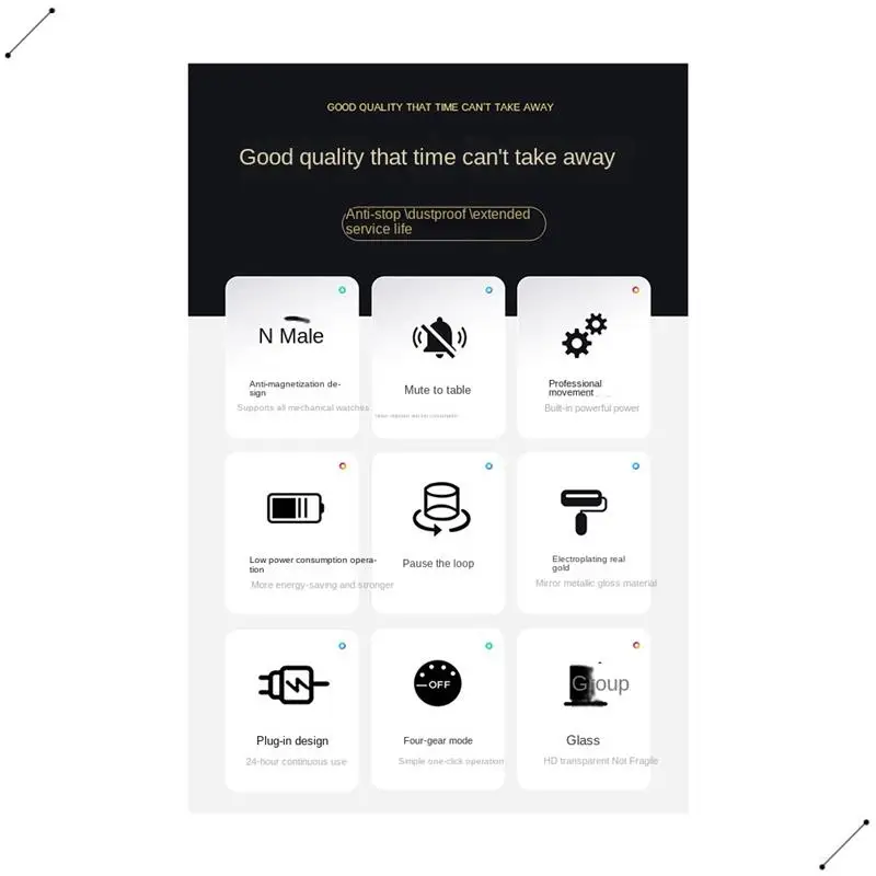 Bobinadora de relojes para cajas de relojes automáticos, caja de vitrina de almacenamiento con bobinadora automática (sin reloj)