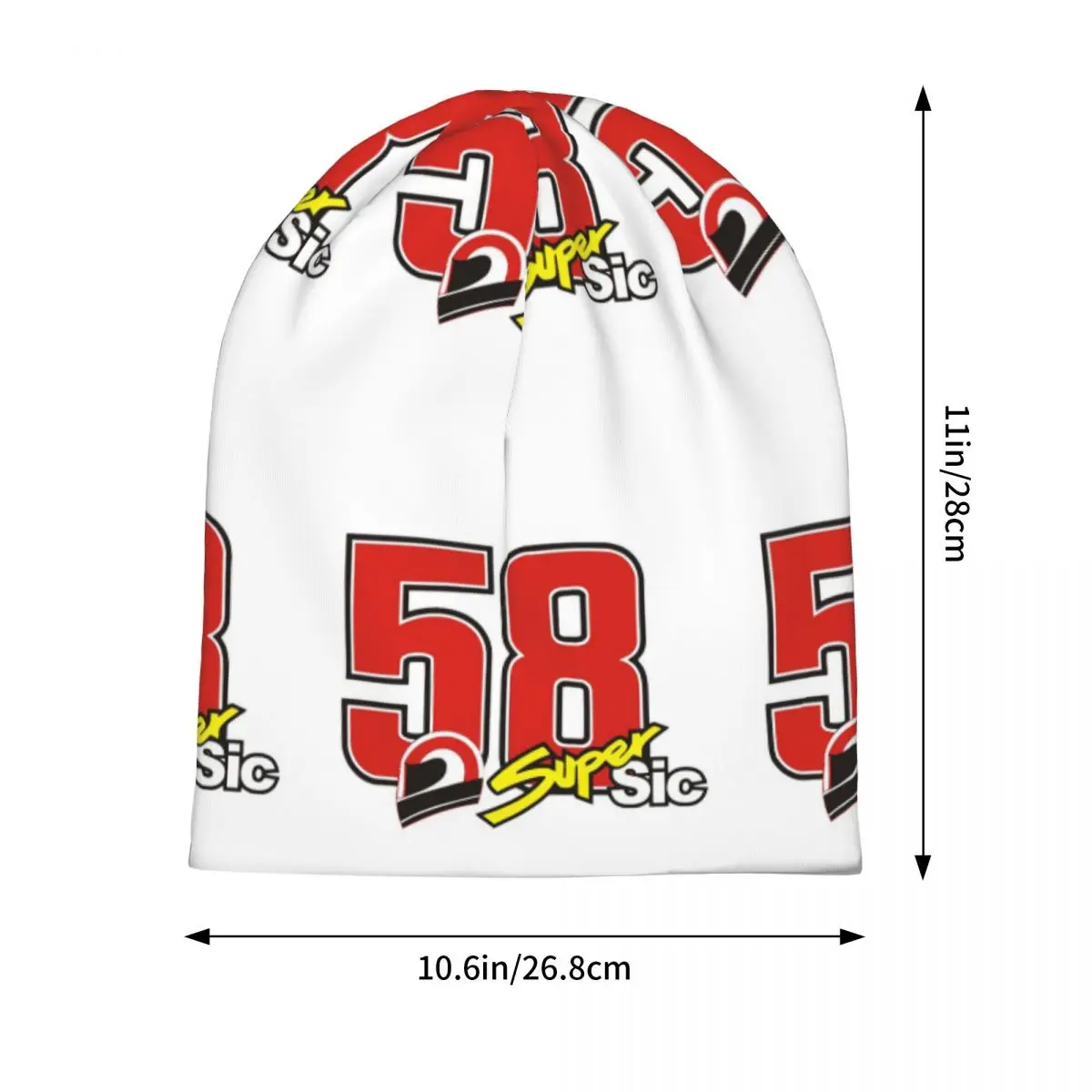 Marco Simoncelli 58 Super Sic Skullies Beanies Hats Warm Autumn Winter Outdoor Cap Knitted Bonnet Caps for Men Women Adult