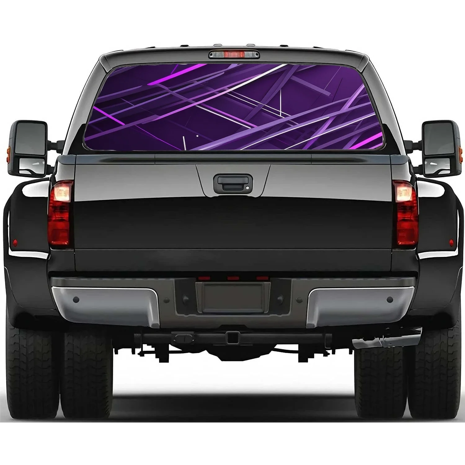 

Abstract Purple Lines Car Rear Window Decal Fit Pickup,Truck,Car Universal See Through Perforated Back Windows Vinyl Sticker