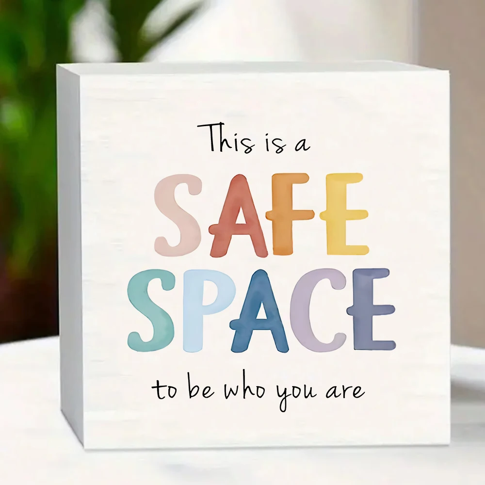 1 Piece Calm Corner Decor, Safe Space Ornament, Mental Health Decoration, Social Worker Sign, Classroom Decor, Office Art