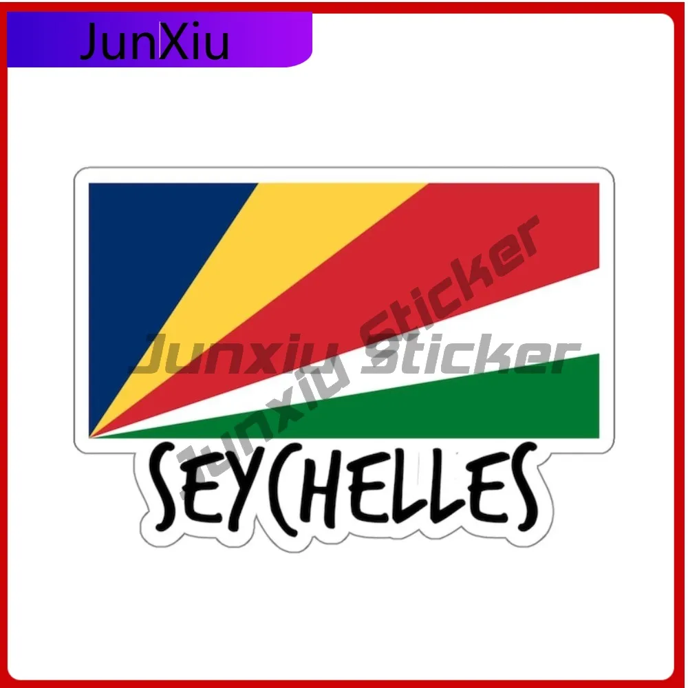 

Seychelles Flag Travel Stickers Tropical Island Decor Vacation Planner Stickers Camper Windows Windshield Luggage Laptop Water