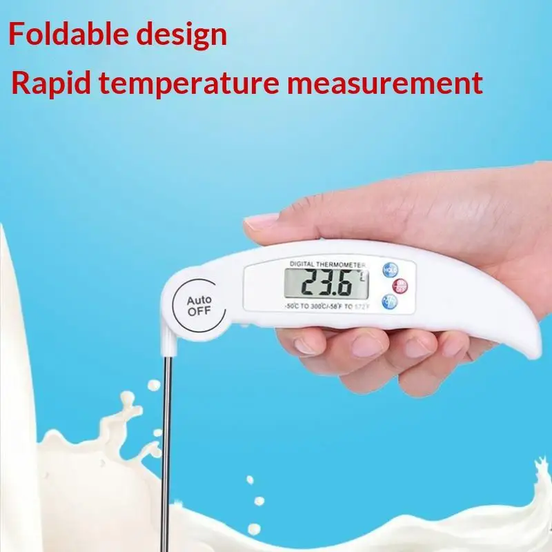 New Foldable Digital Food  Instant Read Perfect For Cooking Baking Grilling Meat Milk Temperature Check