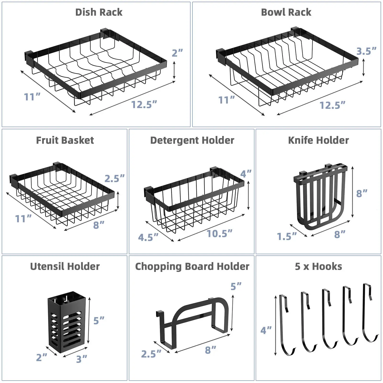 Costway Over Sink Dish Drying Rack 2 Tier Adjustable (21